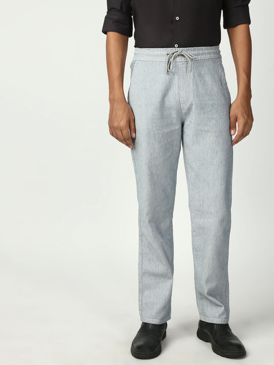 Gray Relax Fit Cross Pocket Cotton Pant