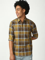 Checks Full Sleeve Relax Shirt With Pocket