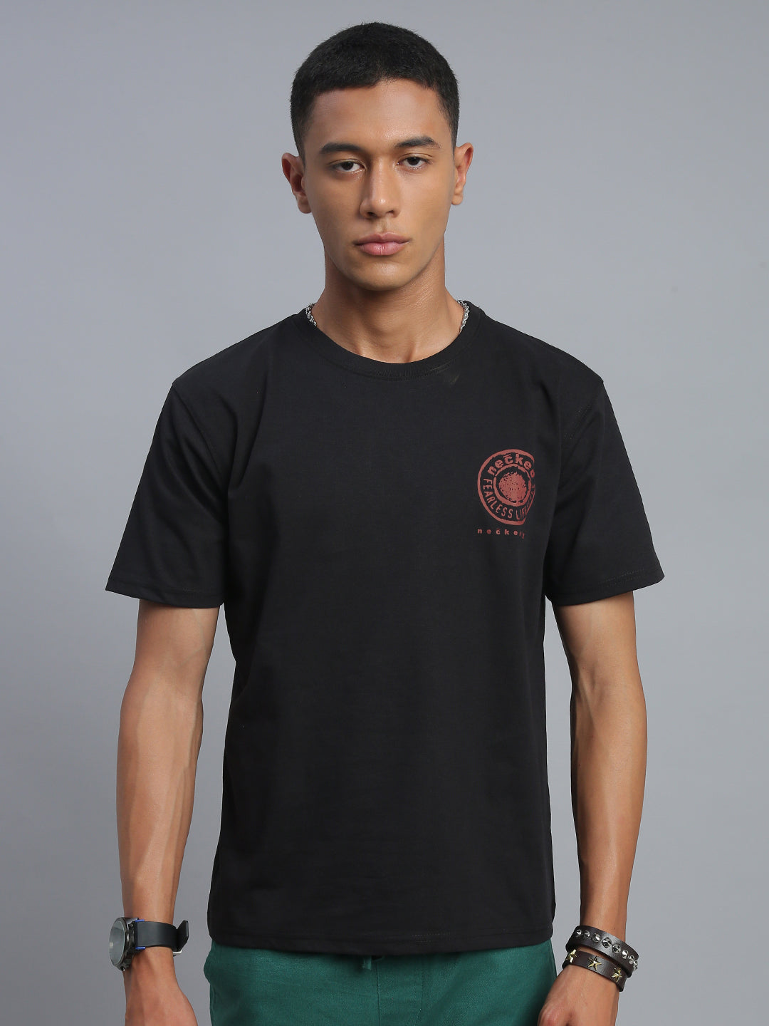 Black Polo Cotton T-Shirt