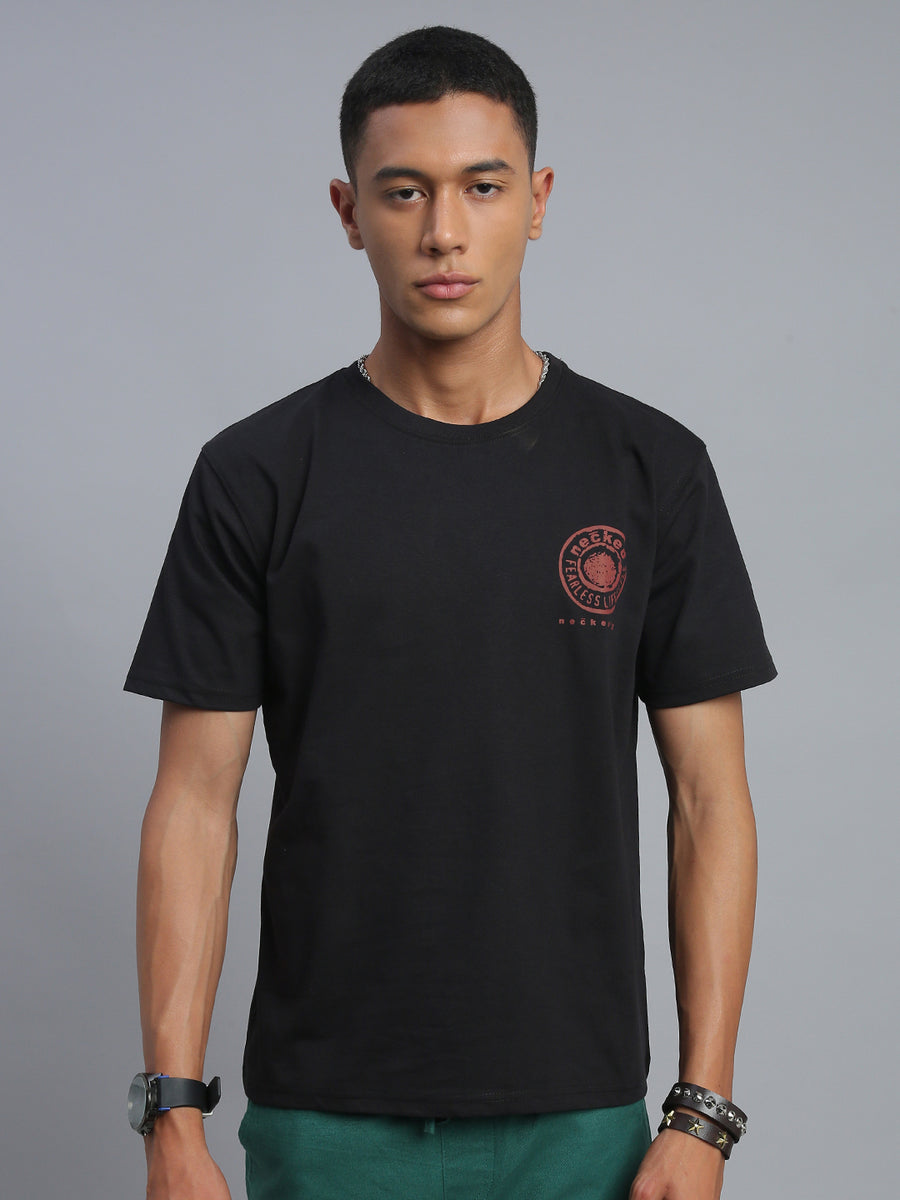 Black Polo Cotton T-Shirt