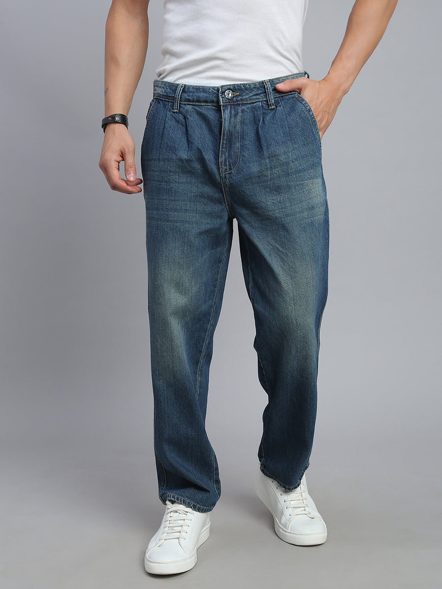 Vintage Blue Straight Fit Jeans