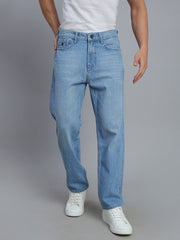 Sky Blue Straight Fit Jeans