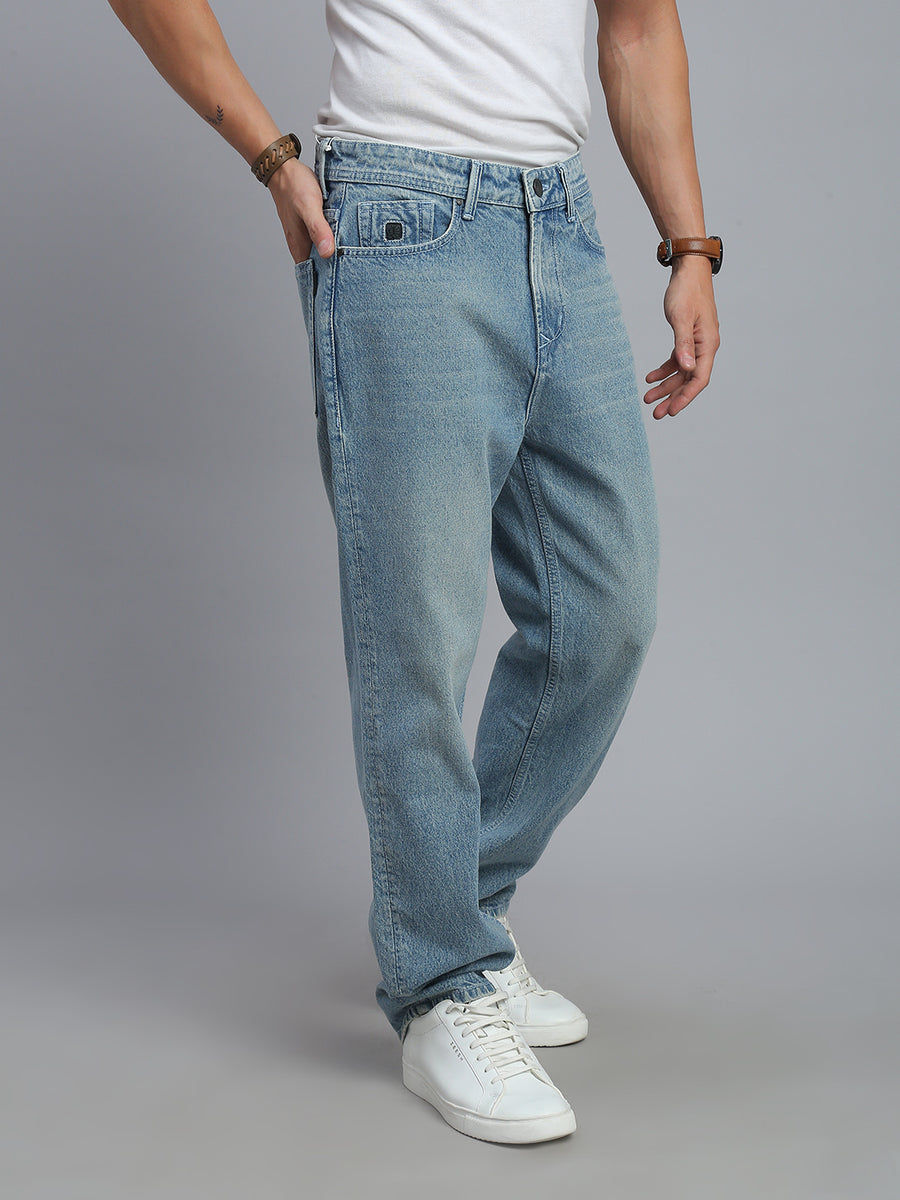 Light Blue Vintage Straight Fit Jeans