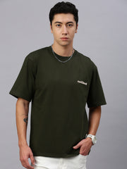 Printed Round Neck Oversize Half Sleeve T-Shirt