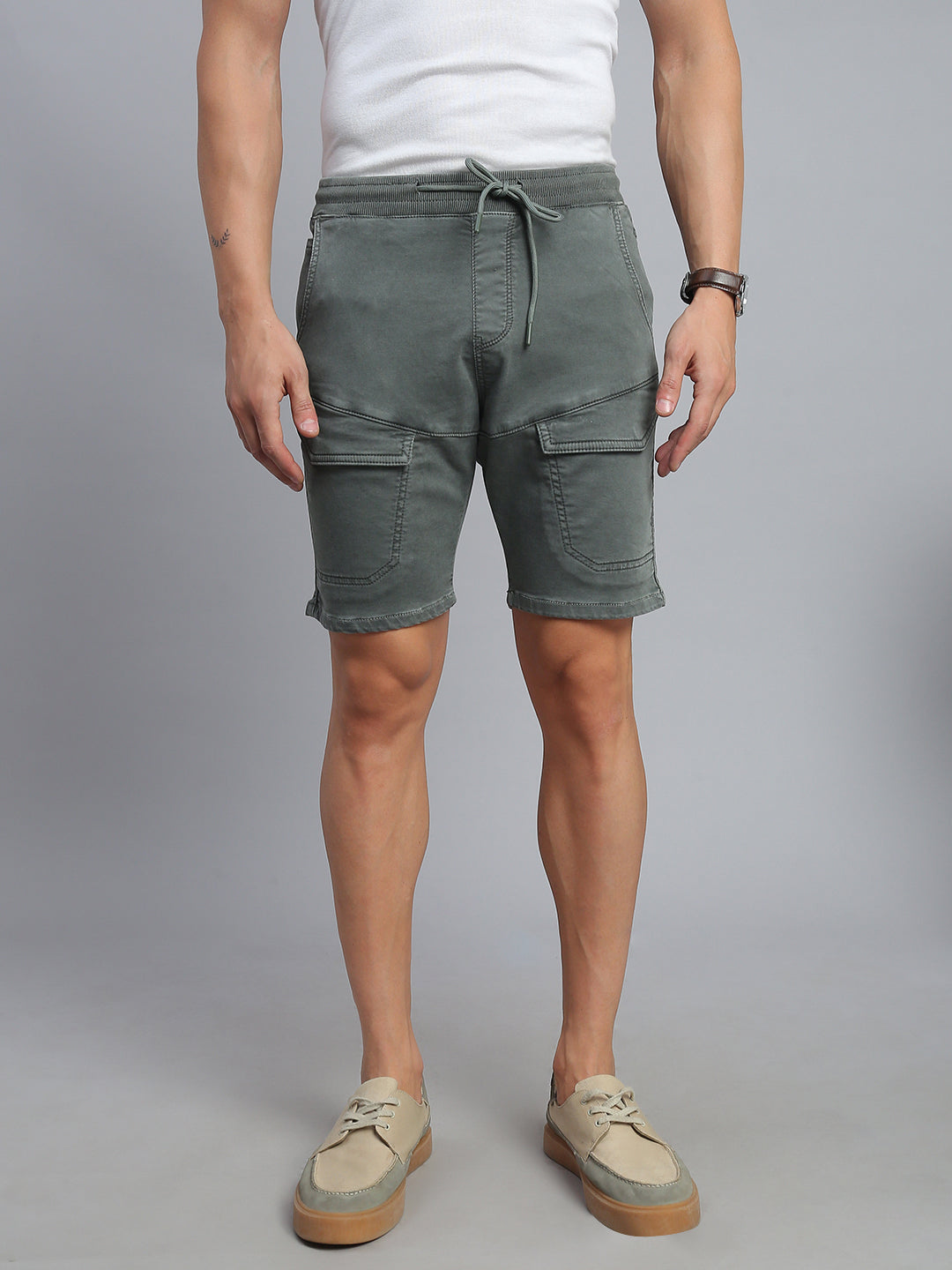 Sage Green Comfort Fit Shorts