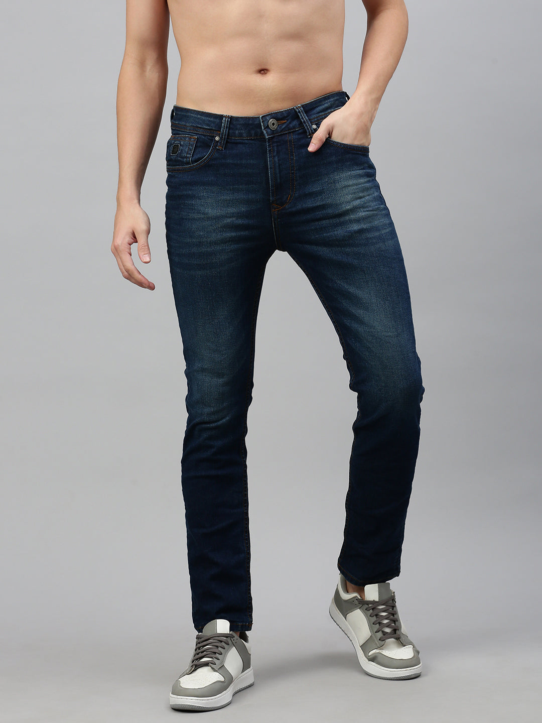 Vintage Mild Blue Slim Fit Stretchable Jeans