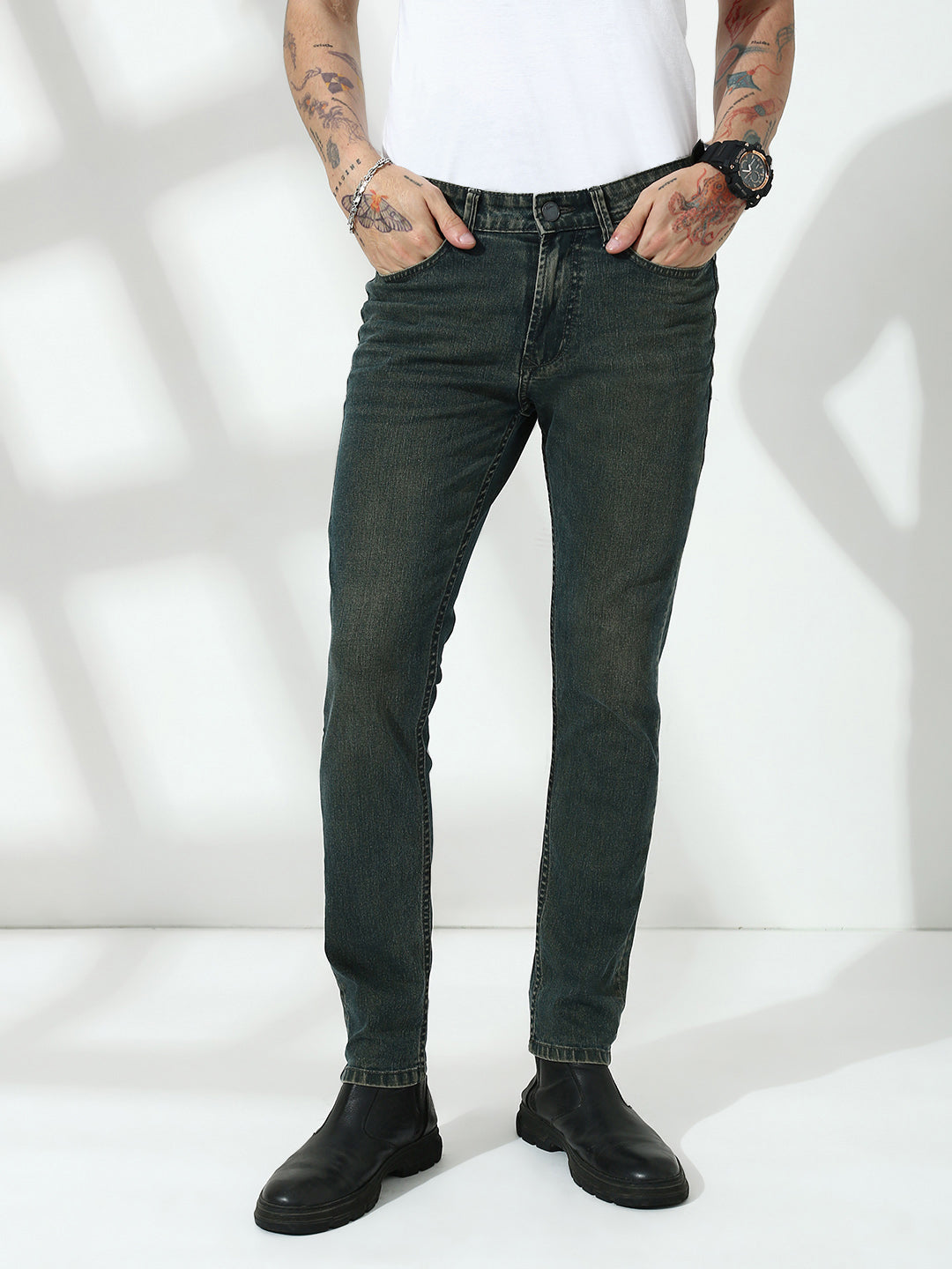 Khakhi / Vintage Slim Fit  Jeans