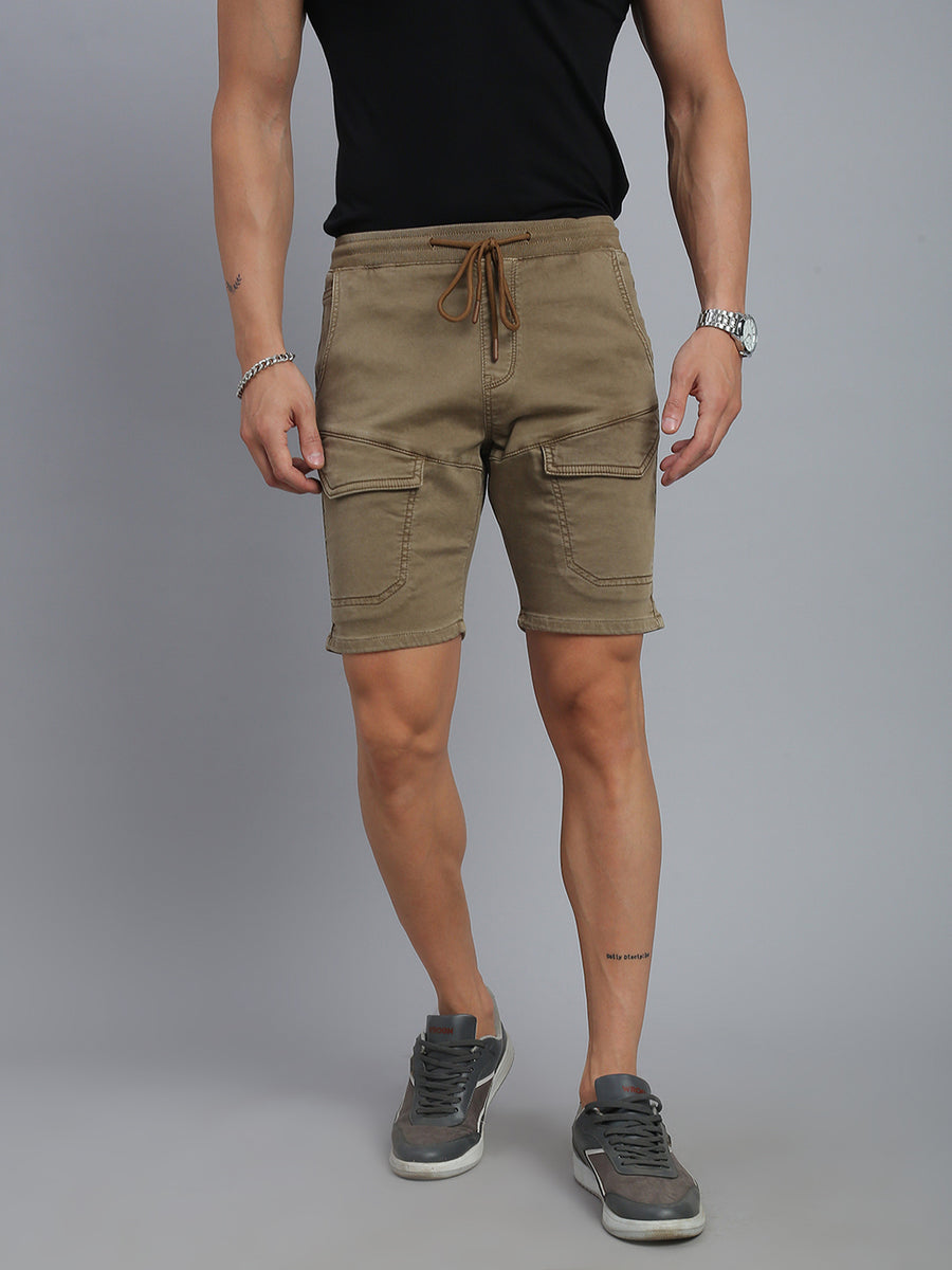 Mud Brown Comfort Fit Shorts