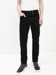 Black Selvedge Slim Straight Fit Stretchable Jeans