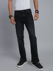 Black Boot Cut Fit Stretchable Jeans