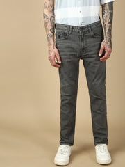 Dark Gray Slim Fit Stretchable Jeans