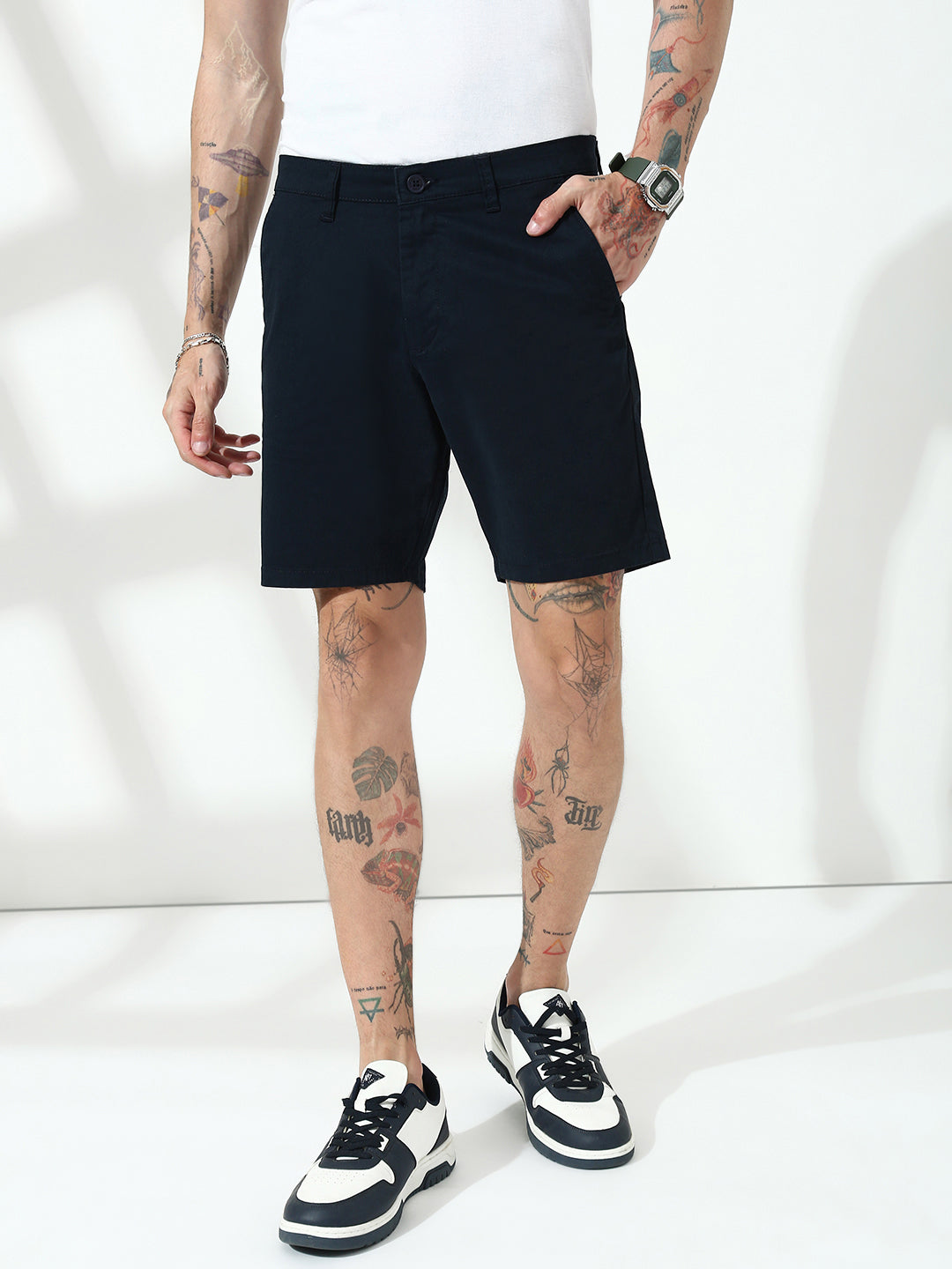 Navy Blue Relax Fit Shorts