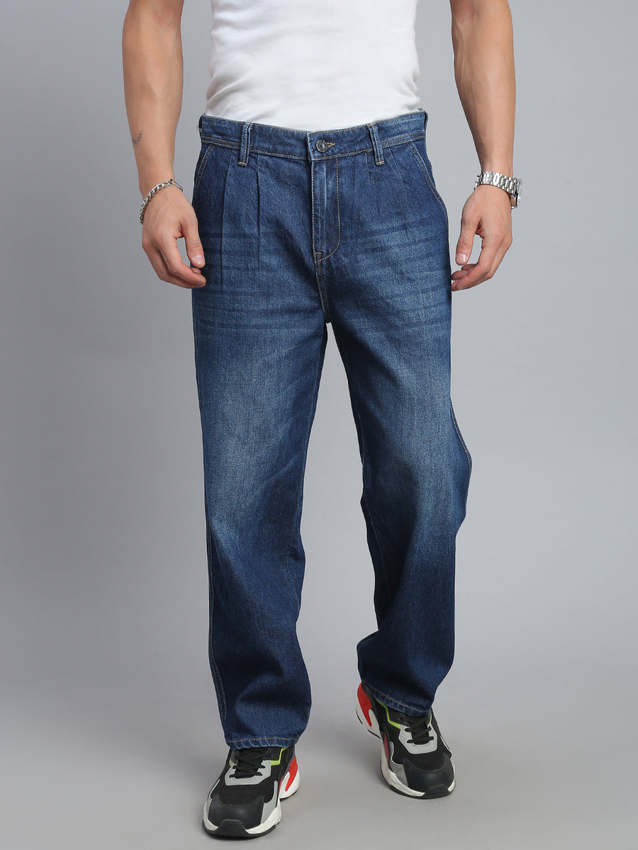 Indigo Blue Straight Fit Jeans