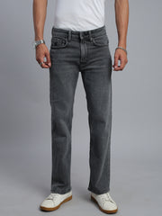Grey Boot Cut Fit Stretchable Jeans
