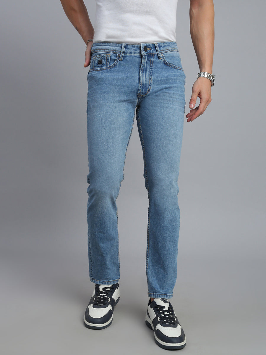 Light Blue Comfort Slim Fit Stretchable Jeans