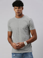 Stripe Half Slim Fit T-Shirt
