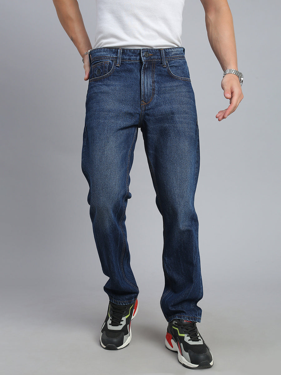 Dark Blue Comfort Fit Jeans
