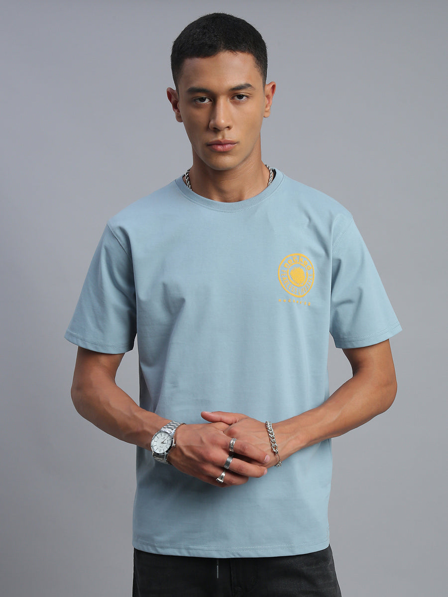 Aqua Blue Polo Cotton T-Shirt