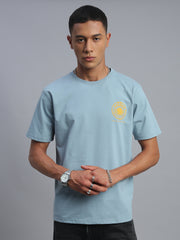 Aqua Blue Polo Cotton T-Shirt