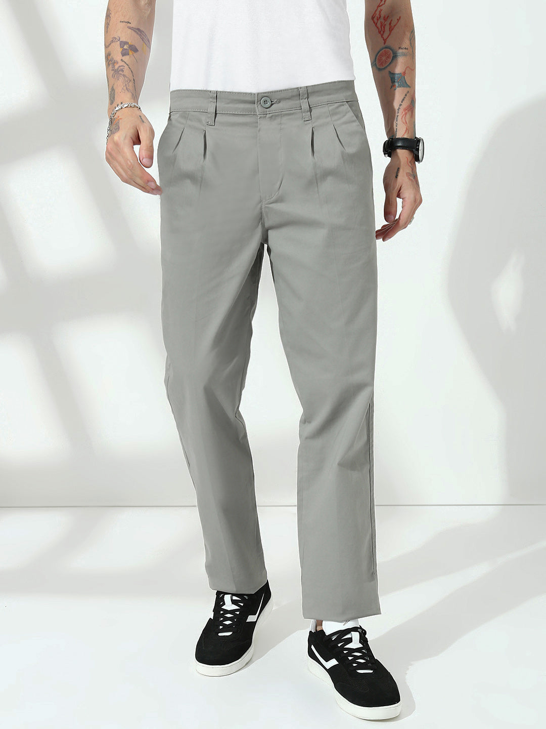 Stone Straight Fit Cotton Pant