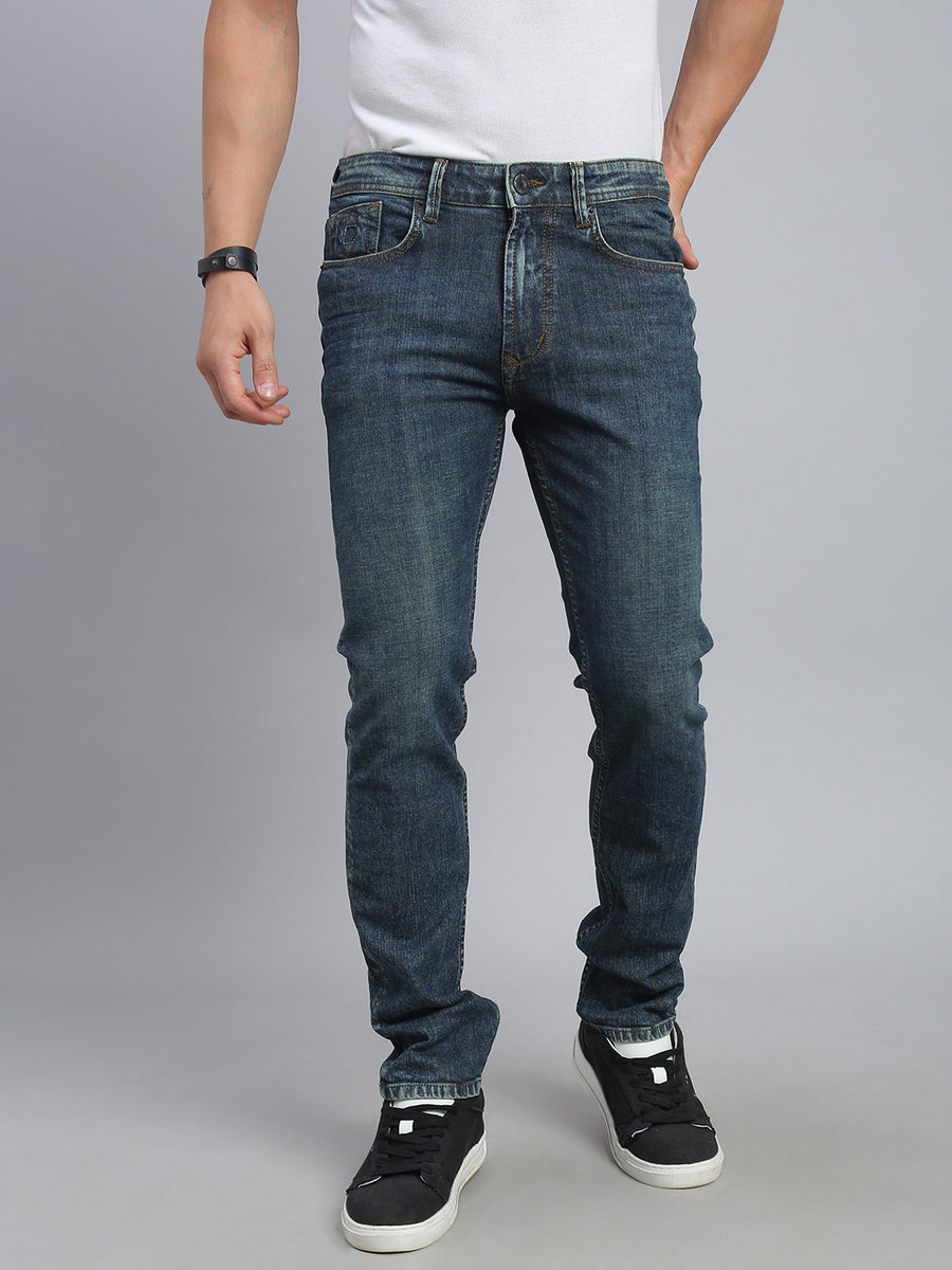 Dark Blue Comfort Slim Fit Stretchable Jeans