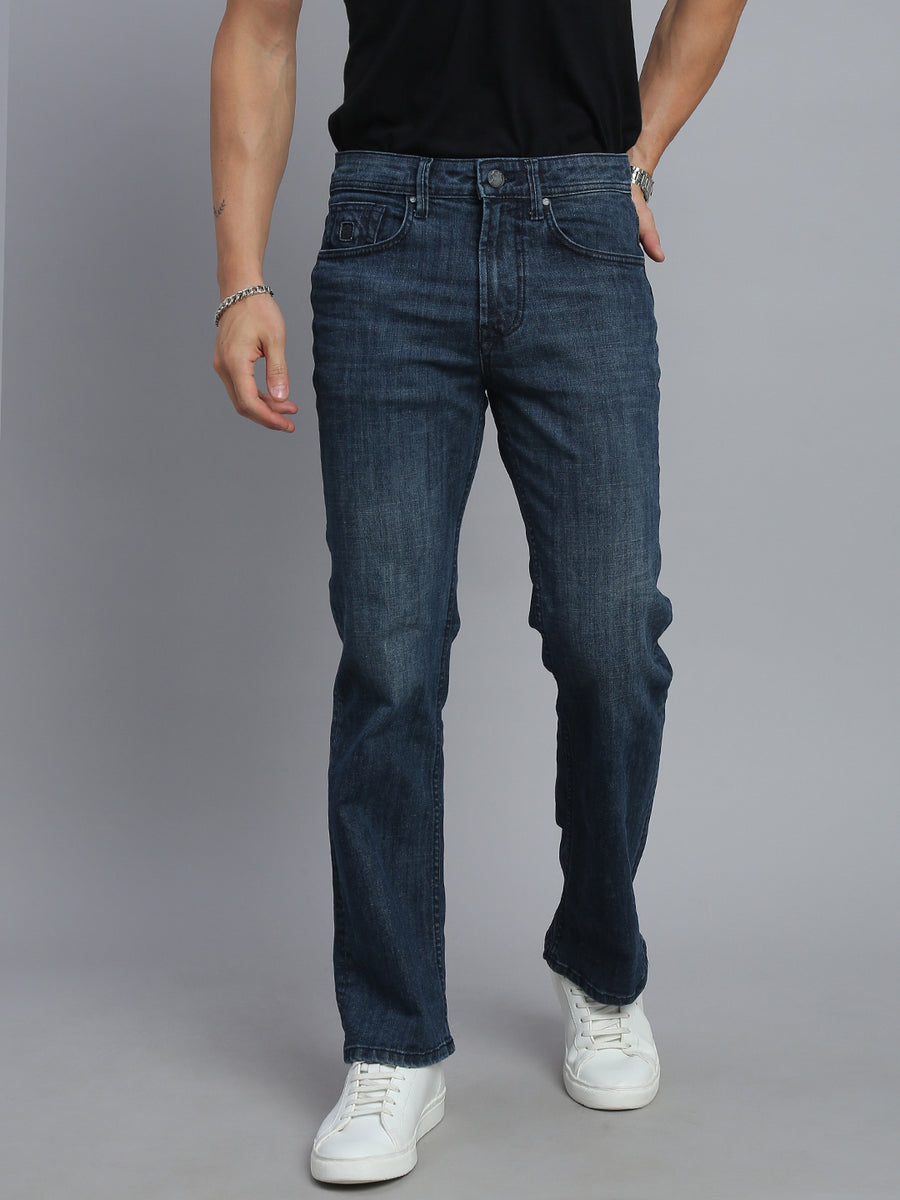 Blue Vintage Boot Cut Fit Stretchable Jeans