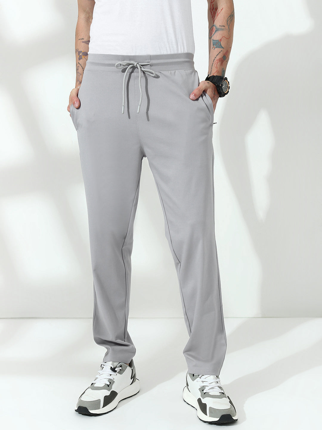 Light Grey Cross Pocket Regular Fit Lower