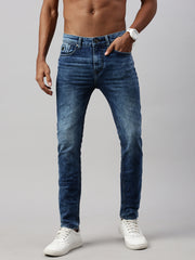 Blue Vintage Slim Fit Stretchable Jeans