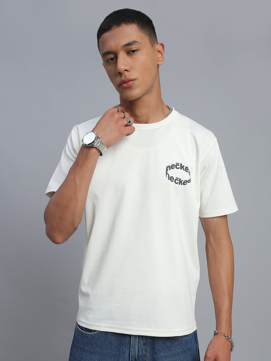 Ivory Cream Polo Cotton T-Shirt