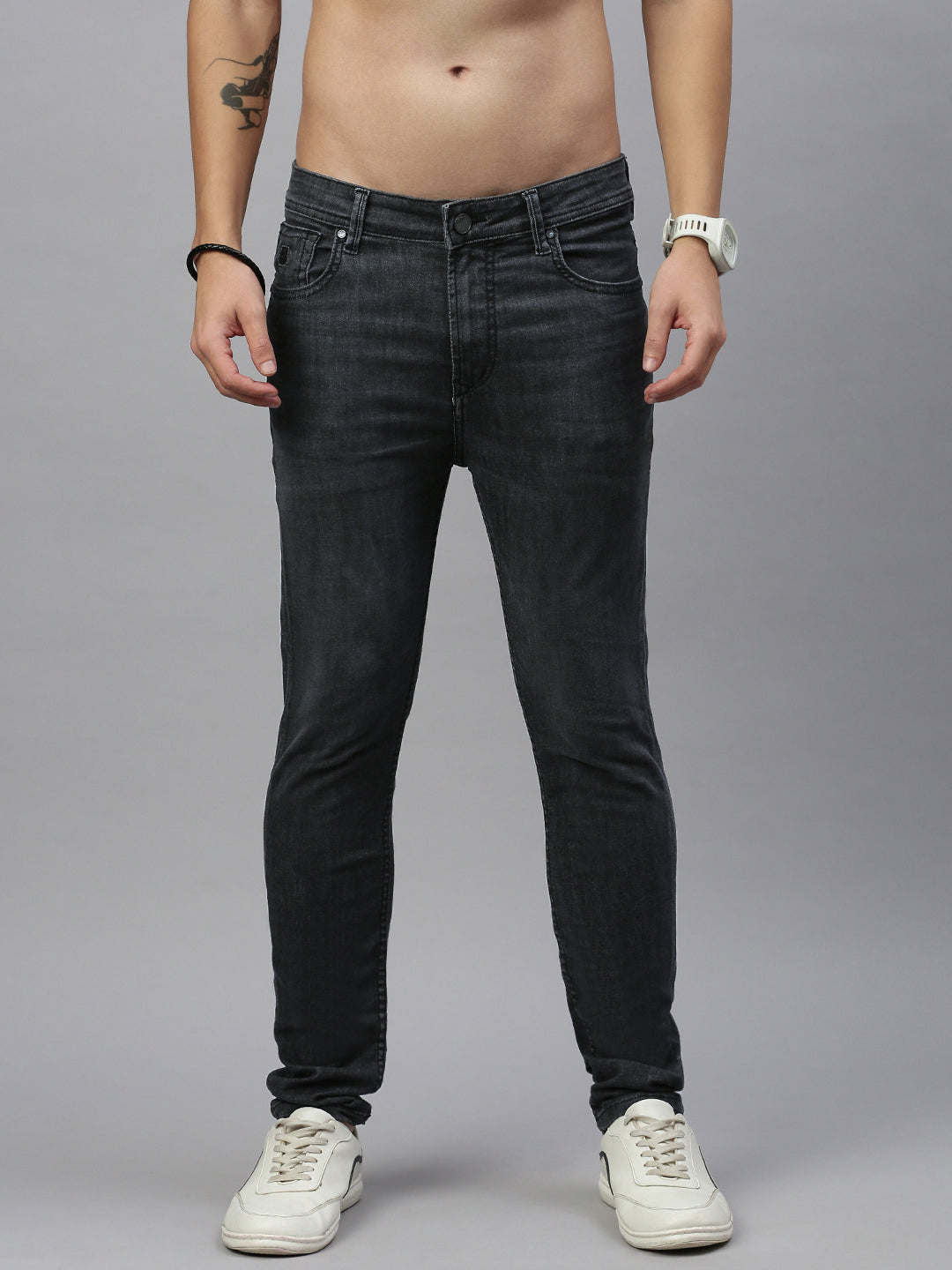 Dark Vintage Gray Skinny Stretchable Jeans