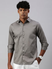 Dark Gray Full Sleeve Shartin Shirt Without Pocket