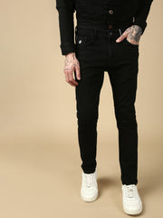 Dark Blue Selvedge Slim Straight Stretchable Jeans