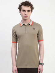 Khakhi Polo Cotton T-Shirt