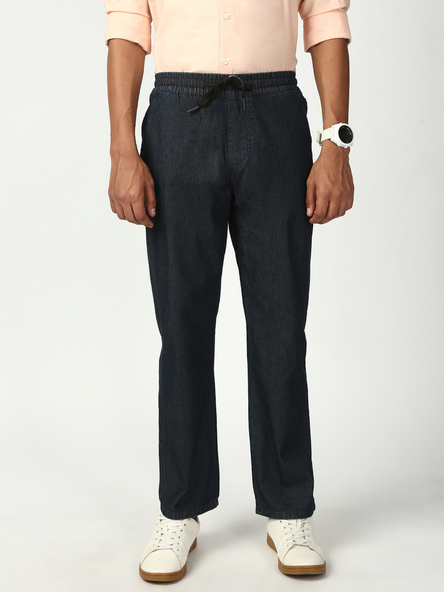 Vintage Blue Relax Fit Cross Pocket Cotton Pant