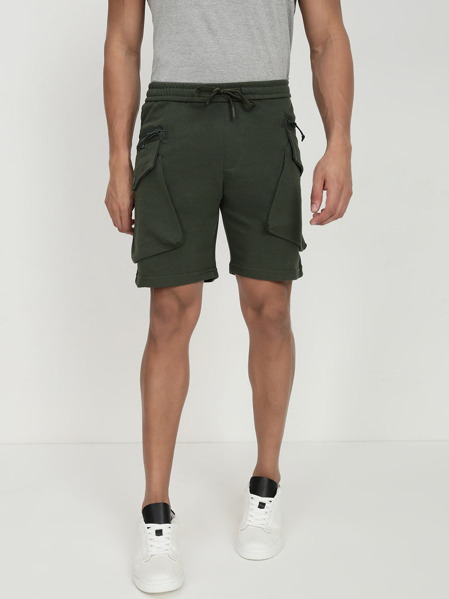 Bottel Green Relax Fit Shorts