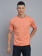 Rust Peach Polo Cotton T-Shirt