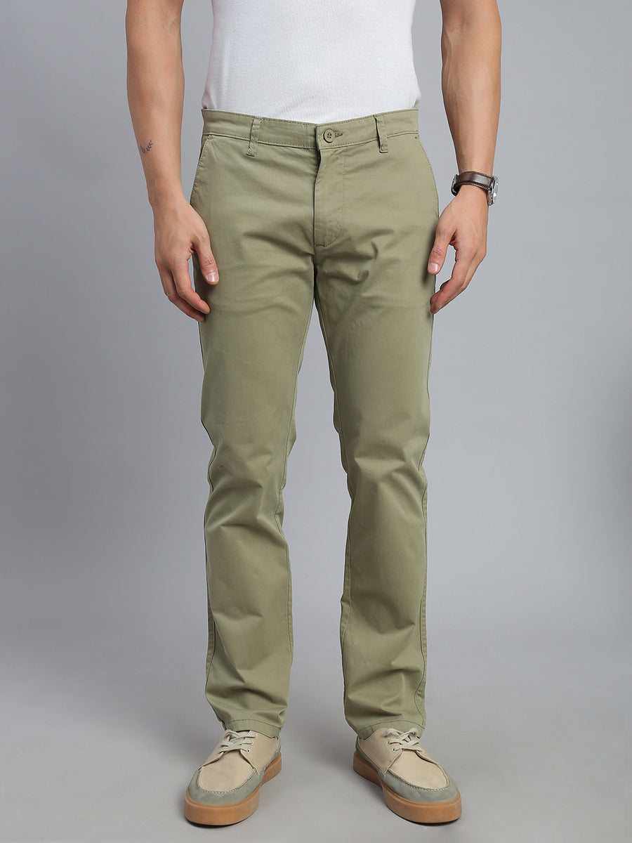 Sage Green Comfort Slim Fit Chinos Paint