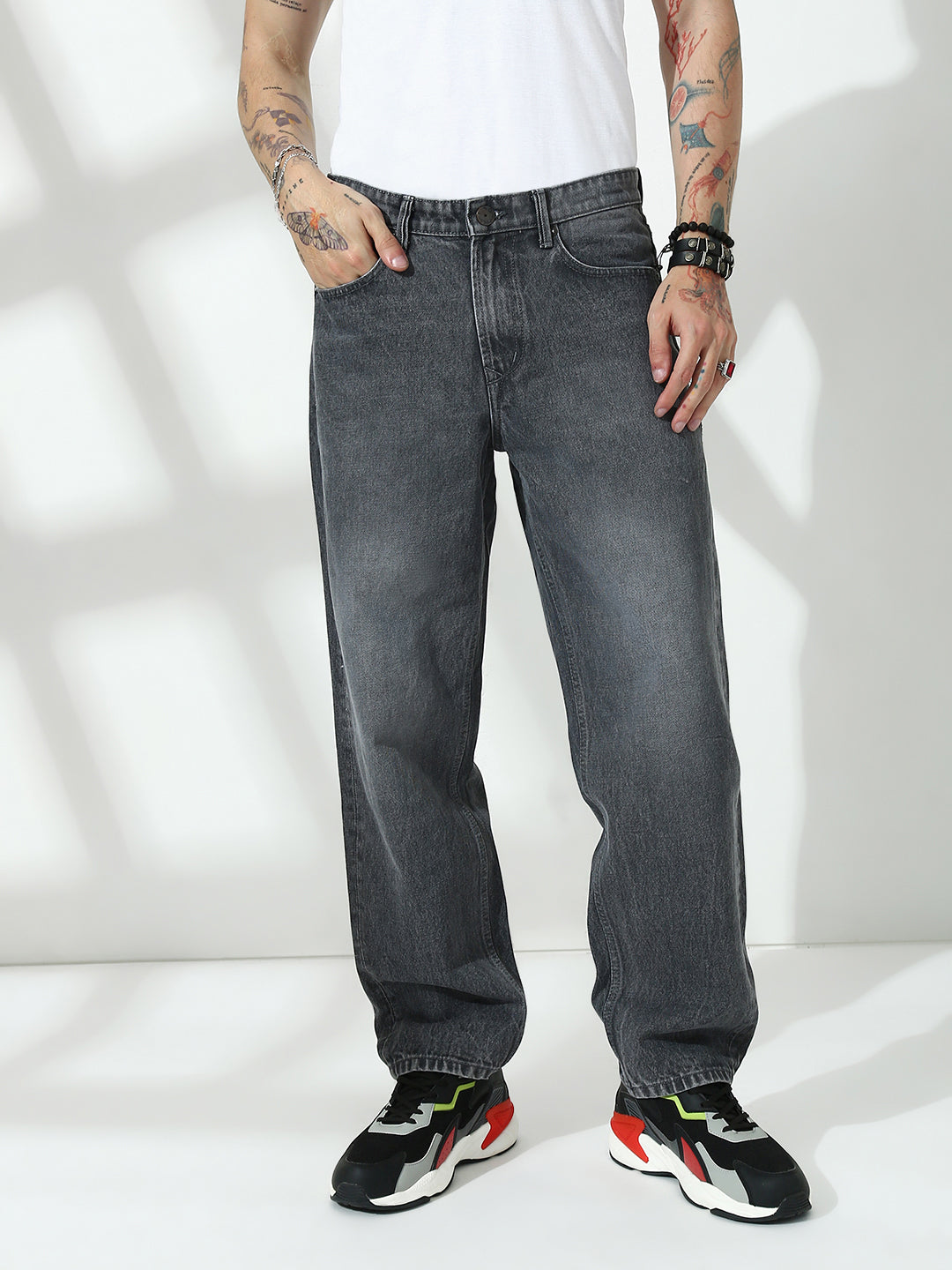 Mild Grey Baggy Fit Jeans