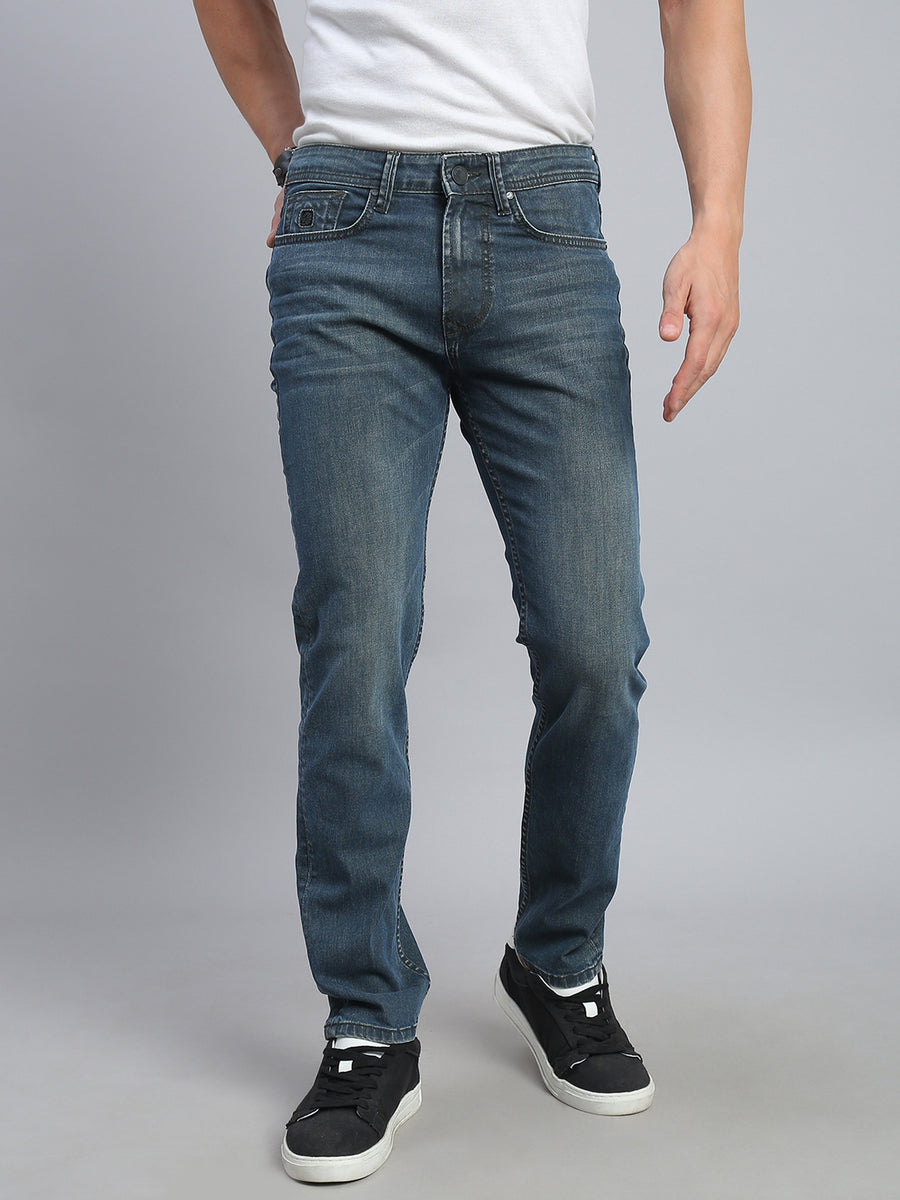 Blue Comfort Slim Fit Stretchable Jeans