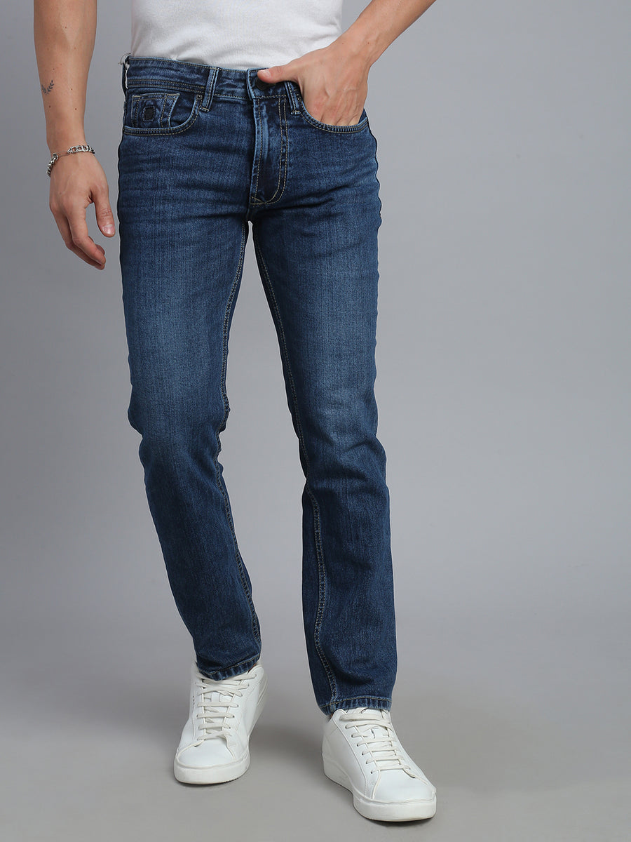 Dark Blue Comfort Slim Fit Stretchable Jeans
