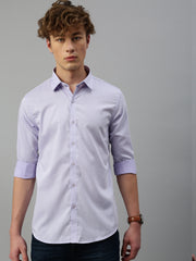 Pastel Purple Herringbone Shirt Without Pocket