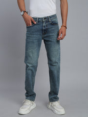 Mild Blue Vintage Regular Straight Fit Stretchable Jeans