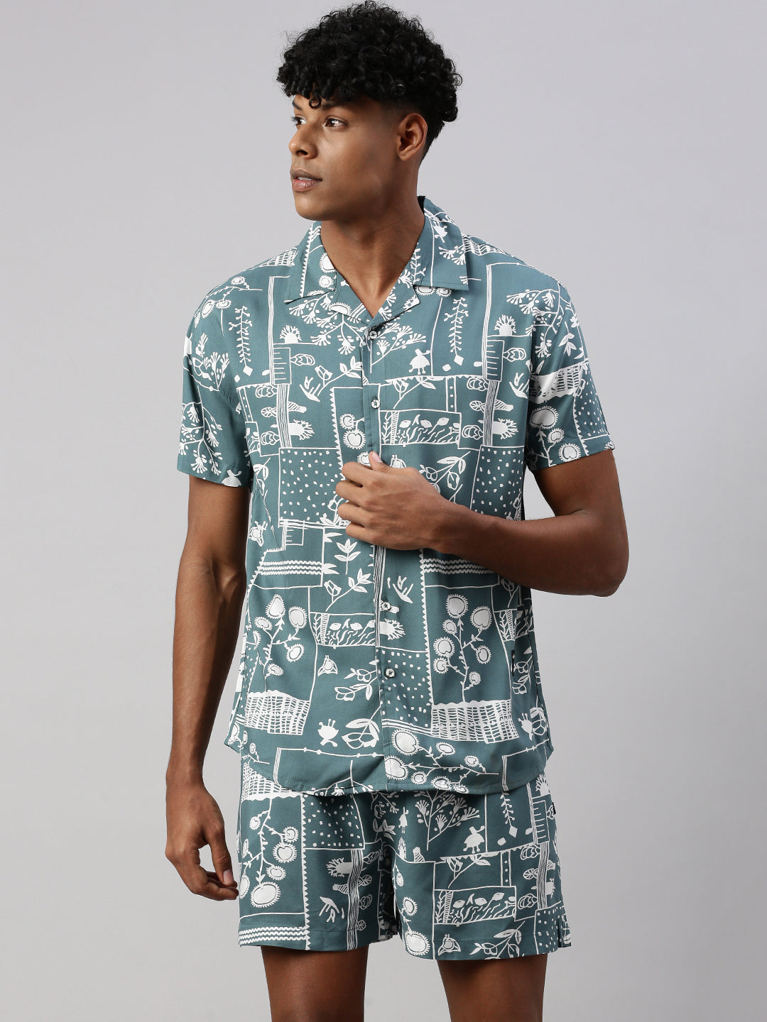 Printed Regular Fit Co-Ords For Men’s