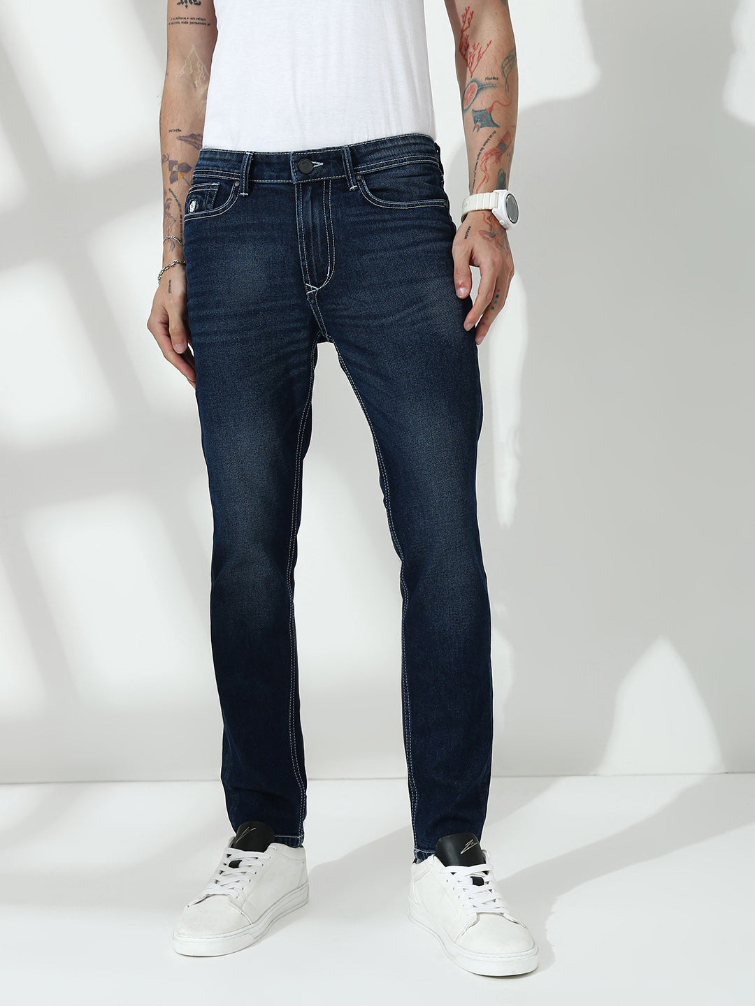 Dark Blue Slim Fit Stretchable Jeans