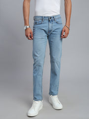 Ice Blue Comfort Slim Fit Stretchable Jeans