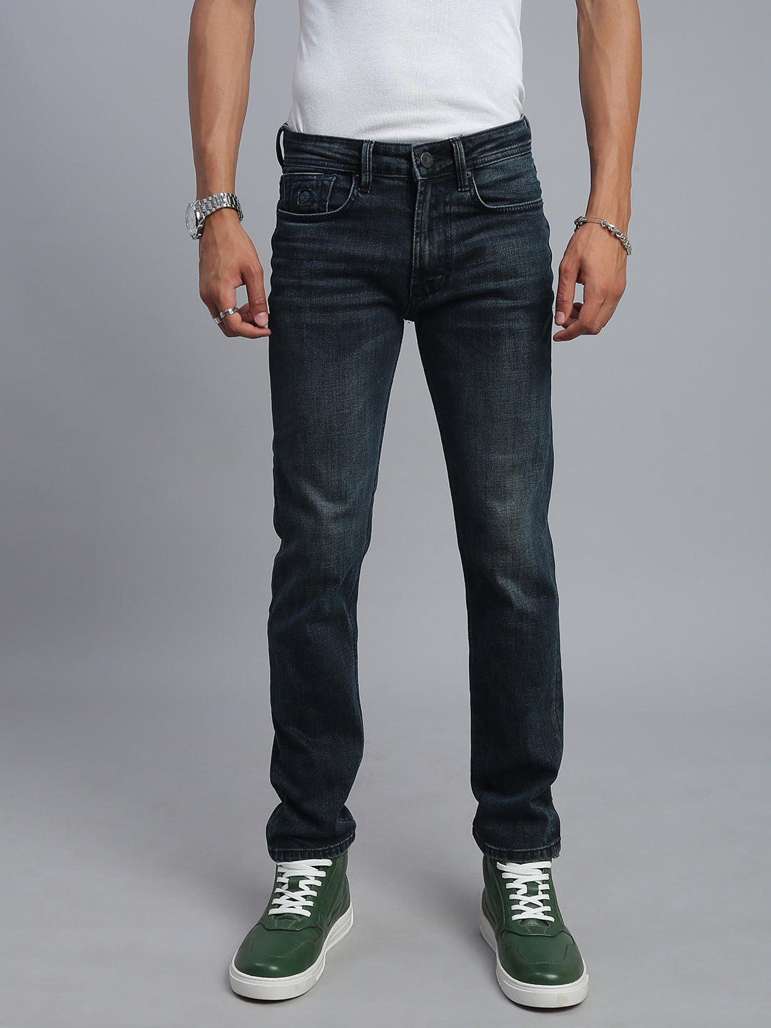 Dark Blue Vintage Comfort Slim Fit Stretchable Jeans