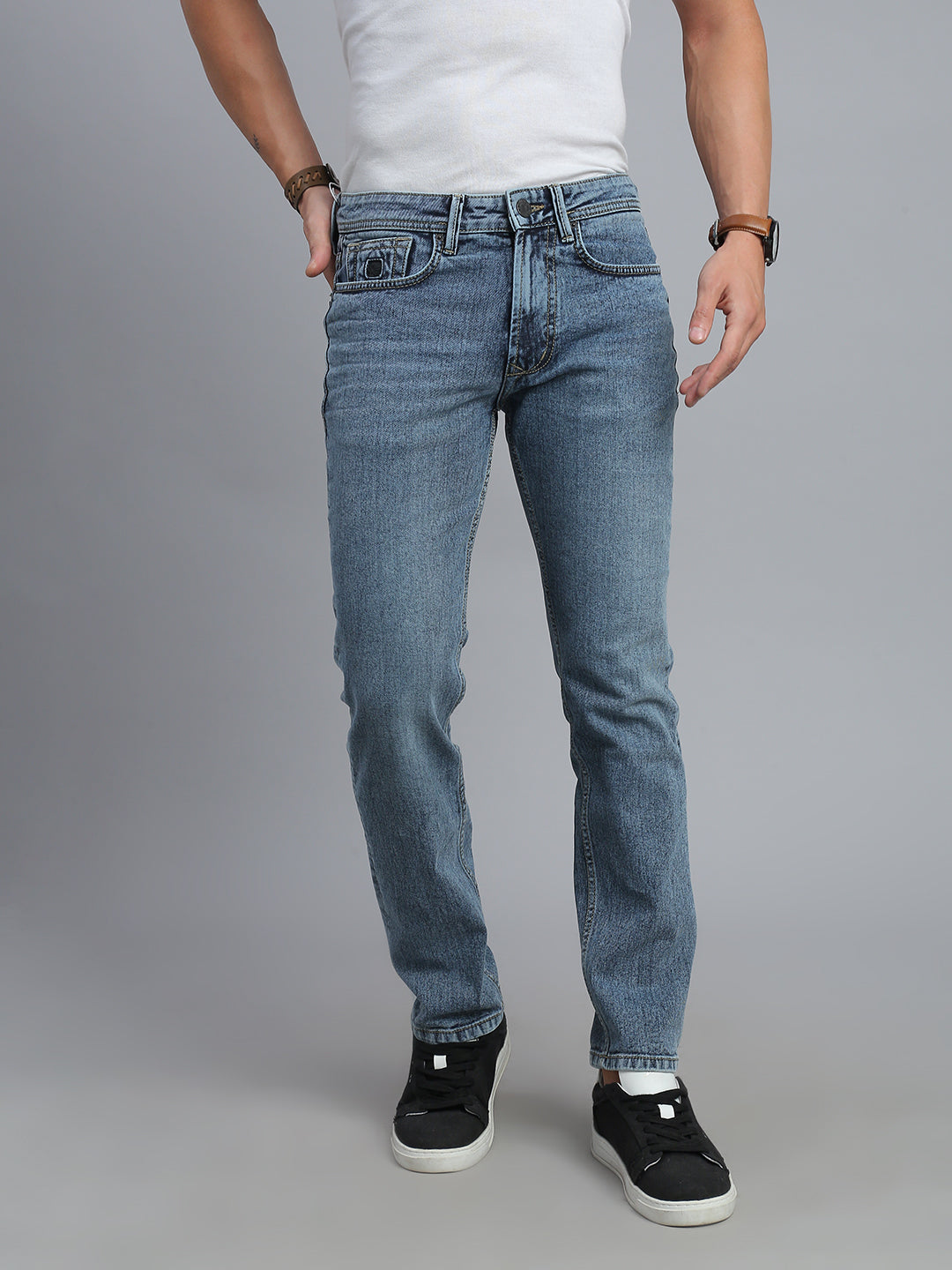 Blue Vintage Comfort Slim Fit Stretchable Jeans