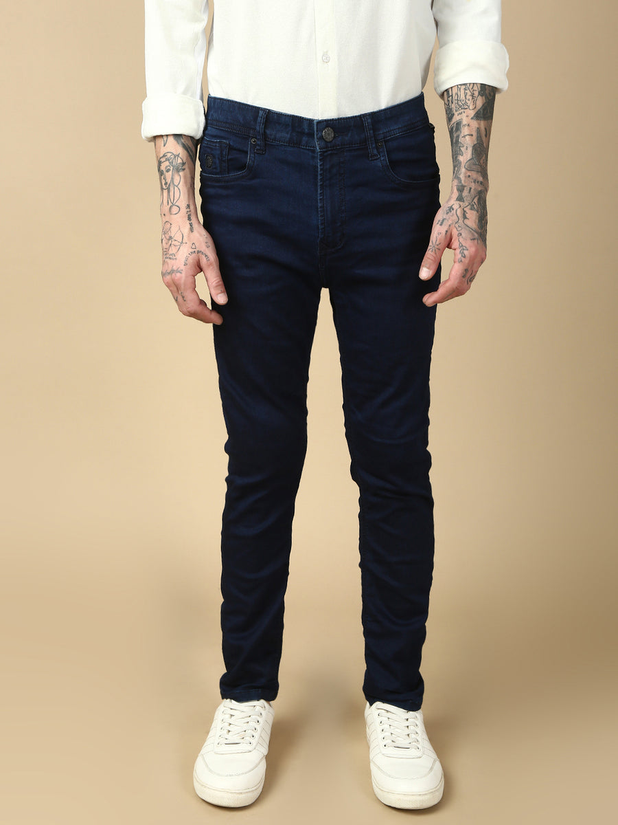 Navy Blue Skinny Fit Stretchable Jeans