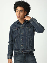 Vintage Blue Slim Fit Denim Jacket
