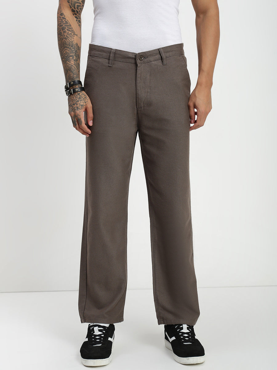 Mouse Relax Fit Cross Pocket Drill Linen Pants